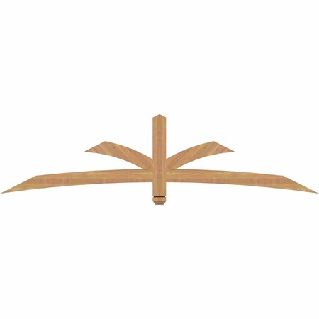 Ekena Millwork Davenport Timber Gable Bracket, Western Red Cedar, 84"W x 21"H x 1 1/2"D x 3 1/2"F, 6/12 Pitch GBW084X21X0204DAV00SWR